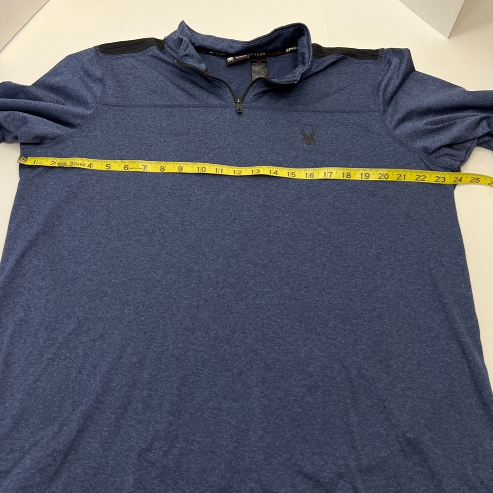 Spyder Active 1/4 Zip Performance Blue Pullover, … - image 6